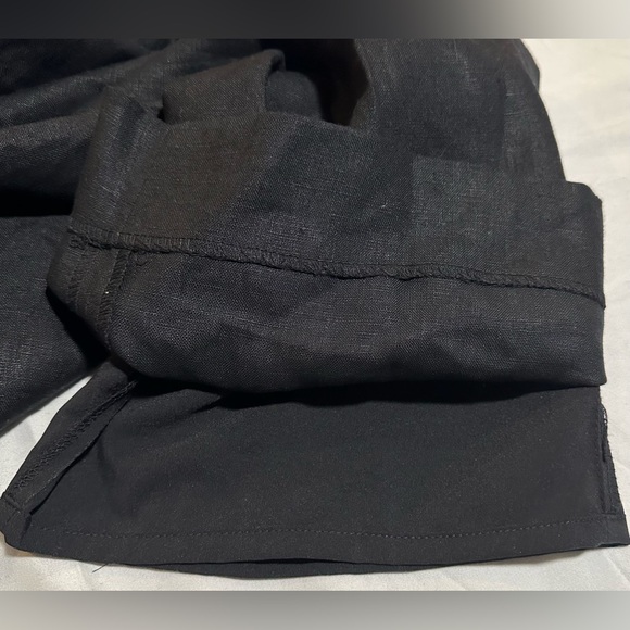 NWT Jones New York Signature Woman 100% linen black trousers 14W - Picture 4 of 6